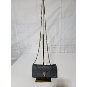CHRISTIAN DIOR Diorama Wallet On Chain Black